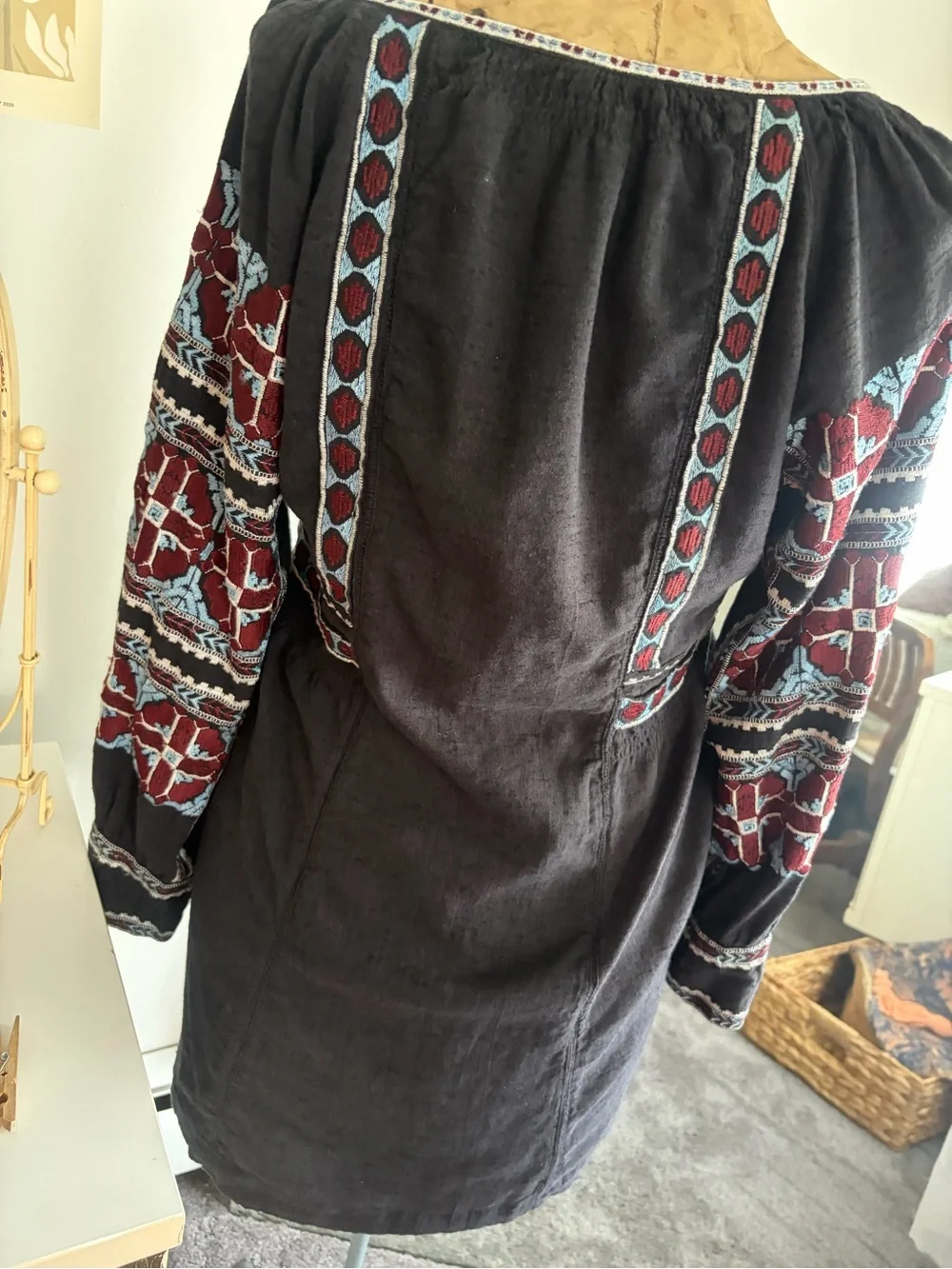 Free People All My Life Embroidered Tunic Dress